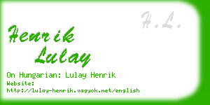 henrik lulay business card